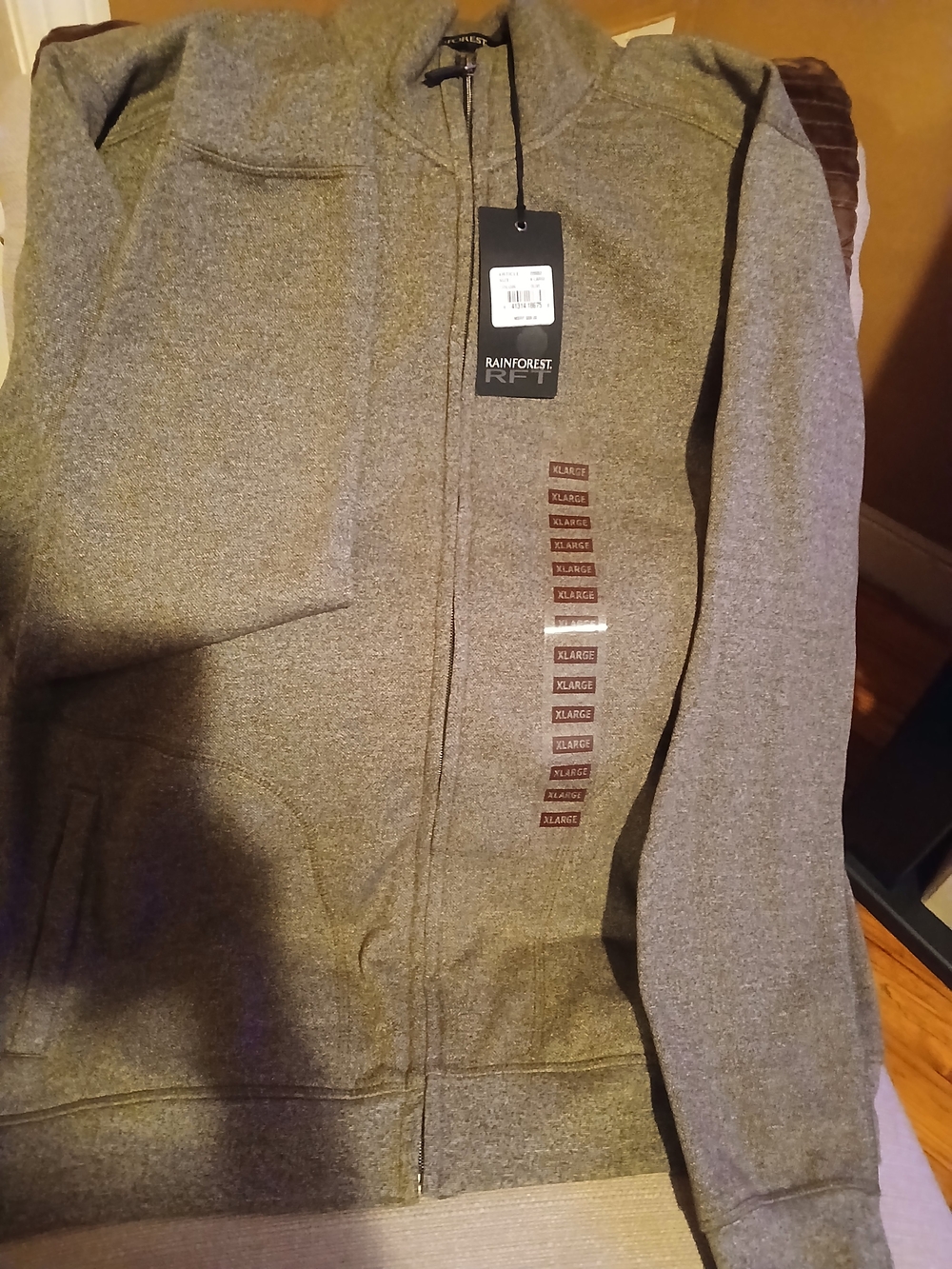 RAINFOREST Men's Lightweight Full-Zip Shirt Jacket - Heather Gray